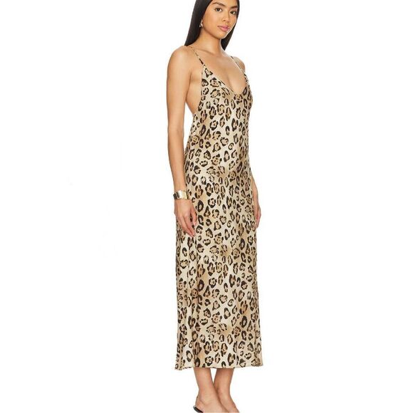 New. PQ leopard midi dress/coverup. M/L. Retails 154 - Picture 6 of 10